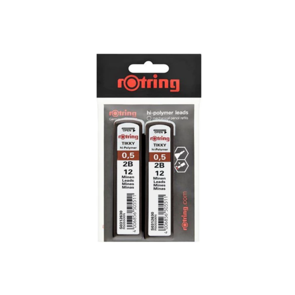 ไส้ดินสอกด 2B rotring ขนาด 0.5มม. แพ็ค 2 ชิ้น